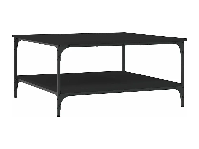 Table basse noir 80x80x40 bois d'ingénierie