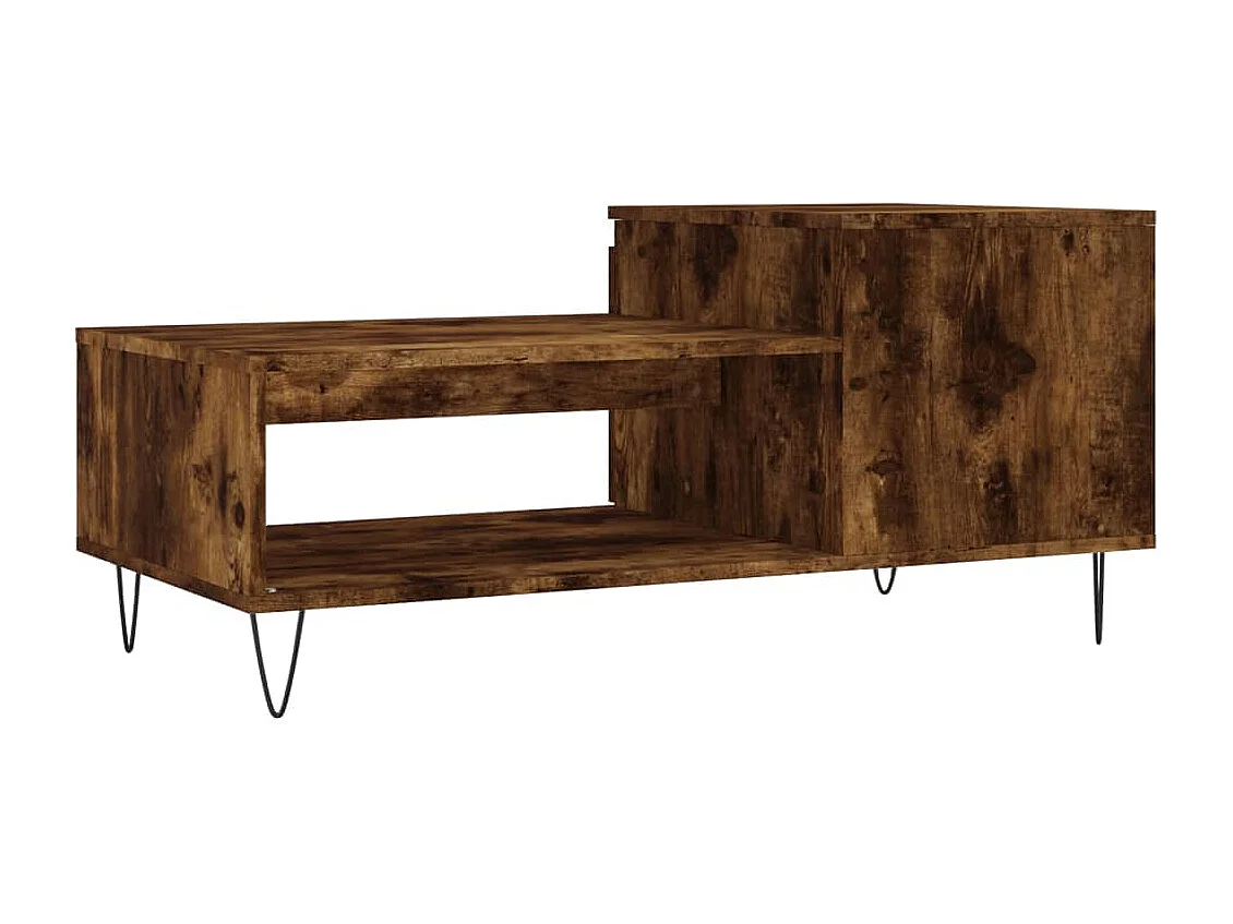 Table basse Chêne fumé 100x50x45 Bois d'ingénierie