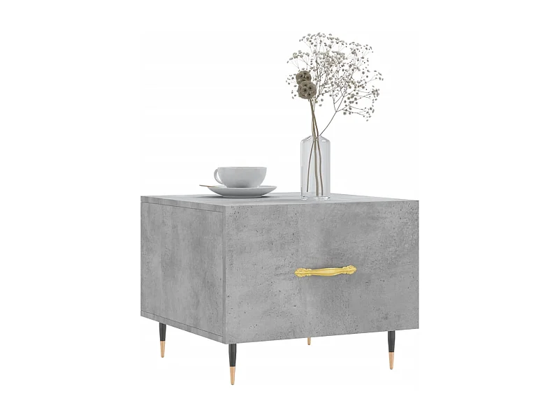 Tables basses 2 pcs gris béton 50x50x40 bois d'ingénierie