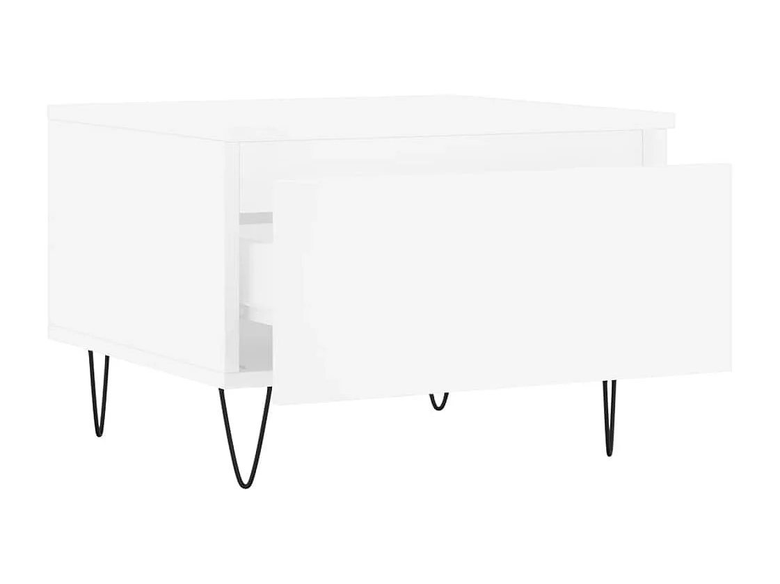 Tables basses 2 pcs blanc 50x46x35 bois d'ingénierie