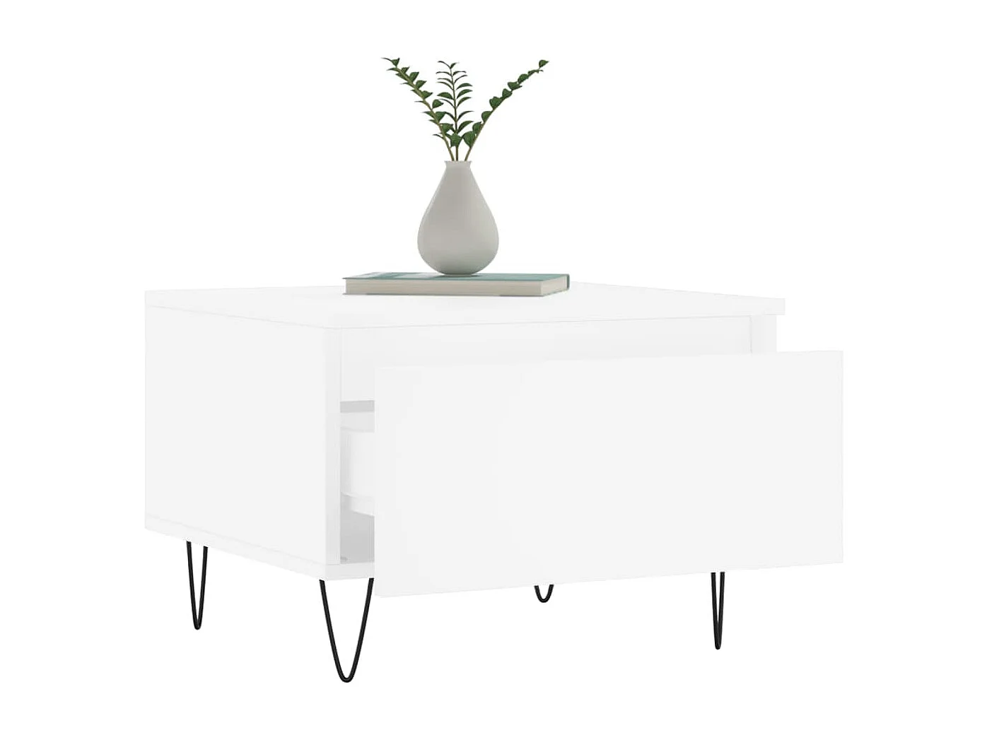 Tables basses 2 pcs blanc 50x46x35 bois d'ingénierie