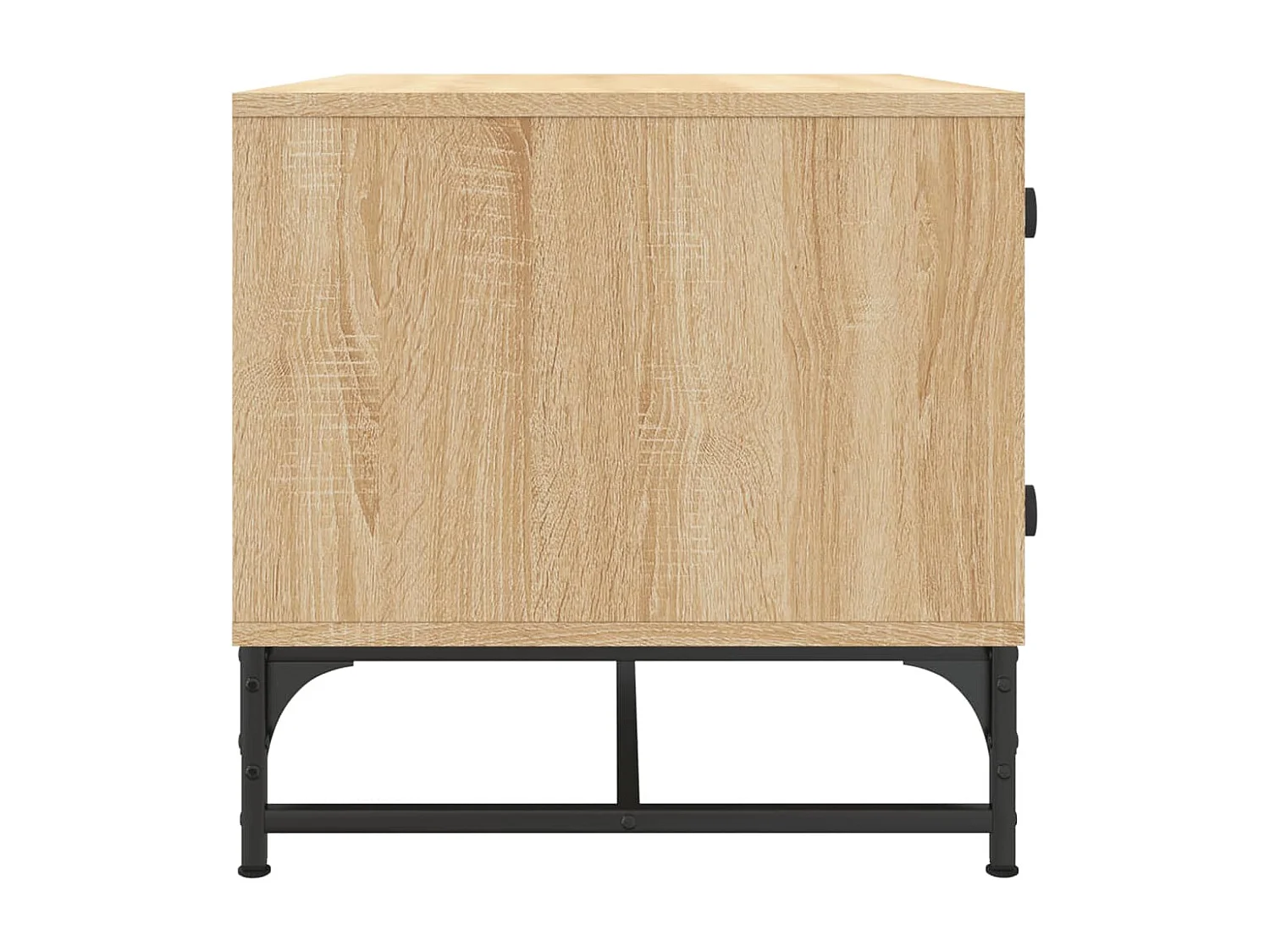 Table basse avec portes en verre chêne sonoma 68,5x50x50