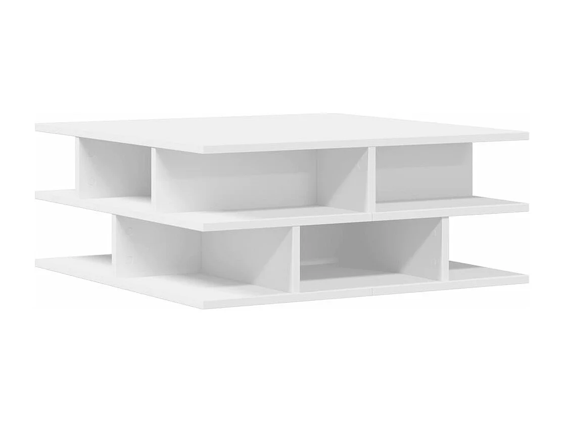 Table basse blanc 70x70x29 bois d'ingénierie