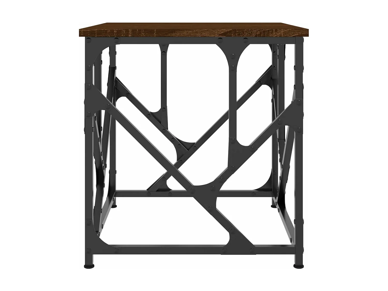 Table basse chêne marron 45x45x47,5 bois d'ingénierie