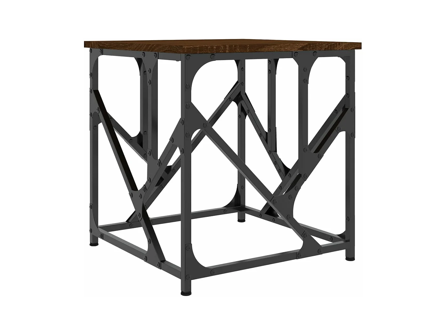 Table basse chêne marron 45x45x47,5 bois d'ingénierie