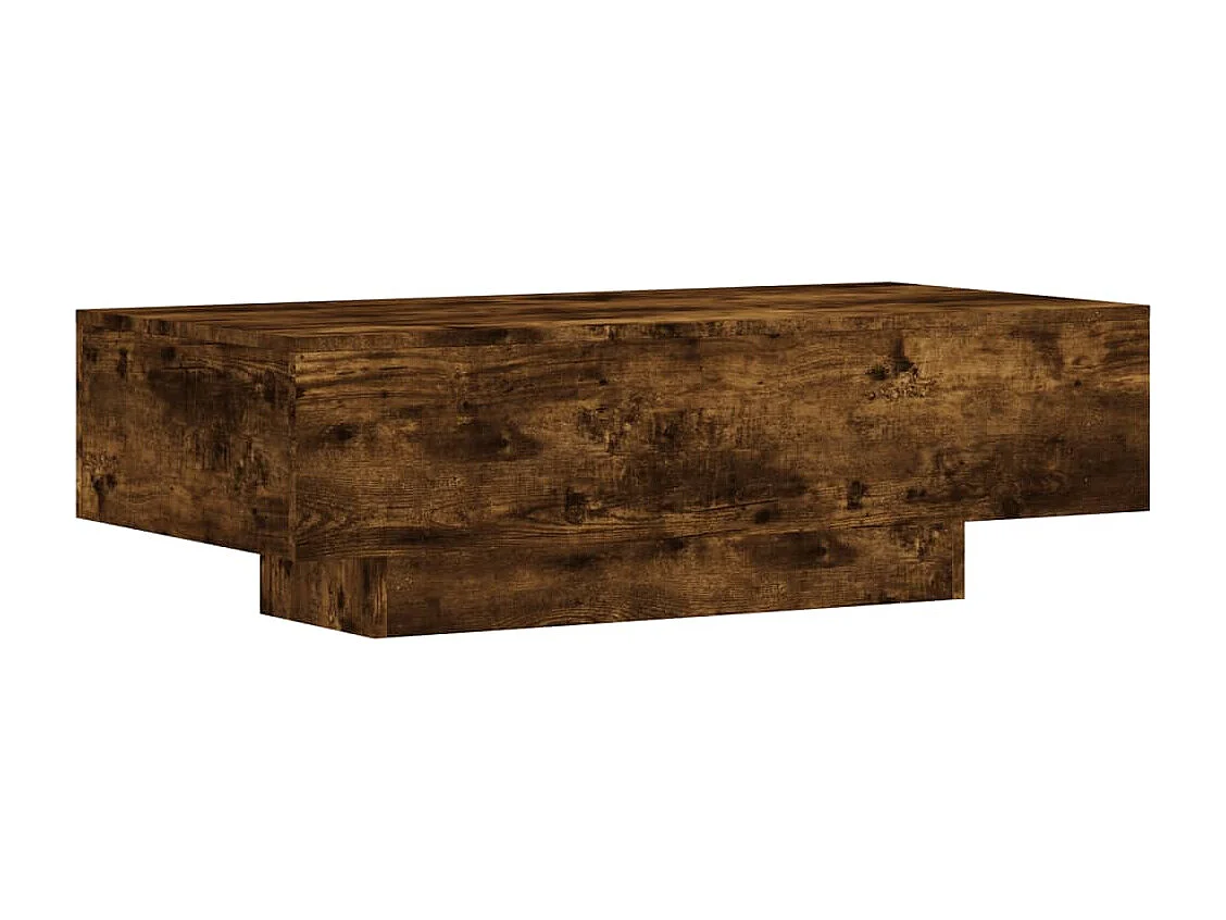 Table basse chêne fumé 100x49,5x31 bois d'ingénierie