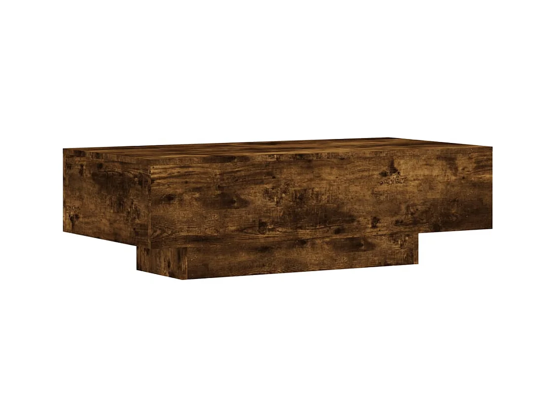 Table basse chêne fumé 100x49,5x31 bois d'ingénierie