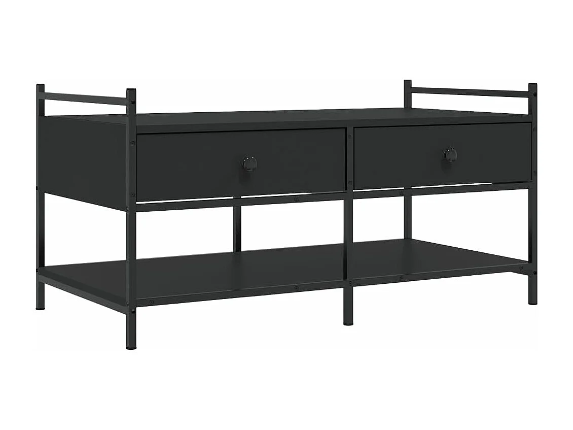 Table basse noir 99x50x50 bois d'ingénierie