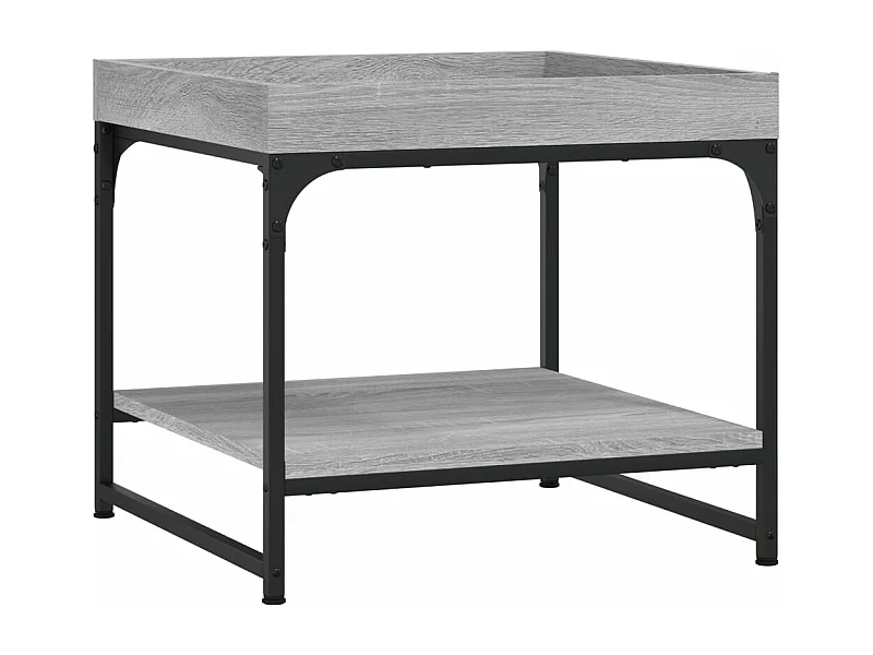 Table basse sonoma gris 49,5x49,5x45 bois d'ingénierie
