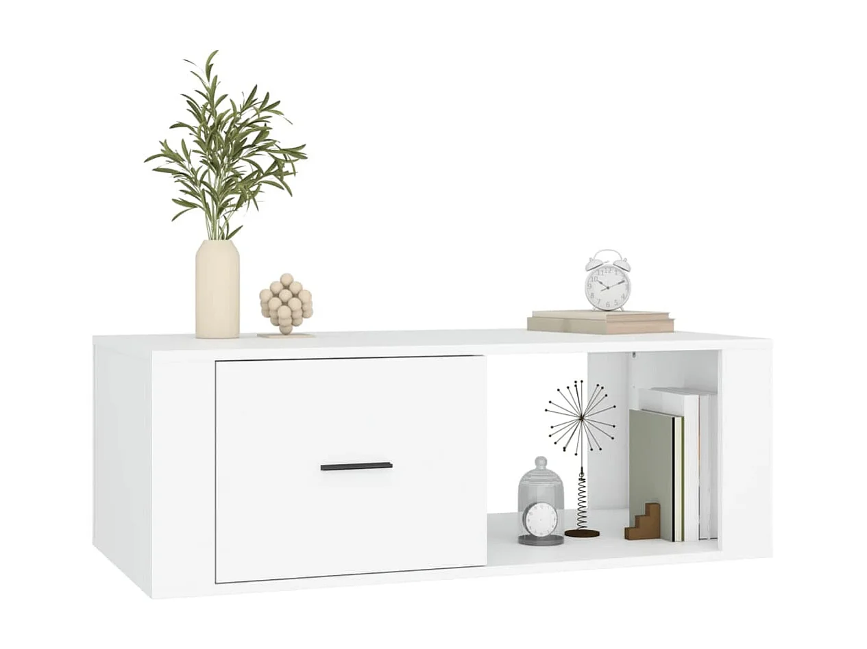 Table basse Blanc 100x50,5x35 Bois d'ingénierie