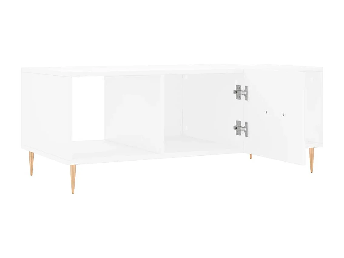 Table basse blanc 102x50x40 bois d'ingénierie