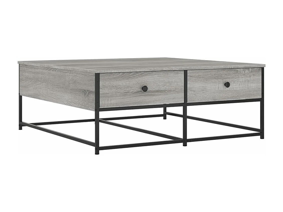 Table basse sonoma gris 100x99x40 bois d'ingénierie