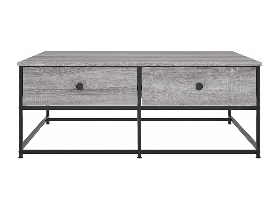 Table basse sonoma gris 100x99x40 bois d'ingénierie