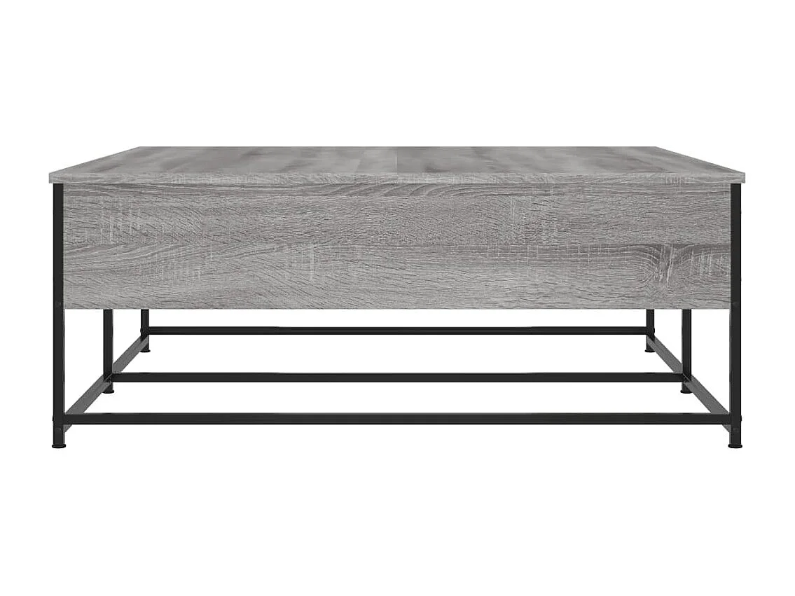 Table basse sonoma gris 100x99x40 bois d'ingénierie