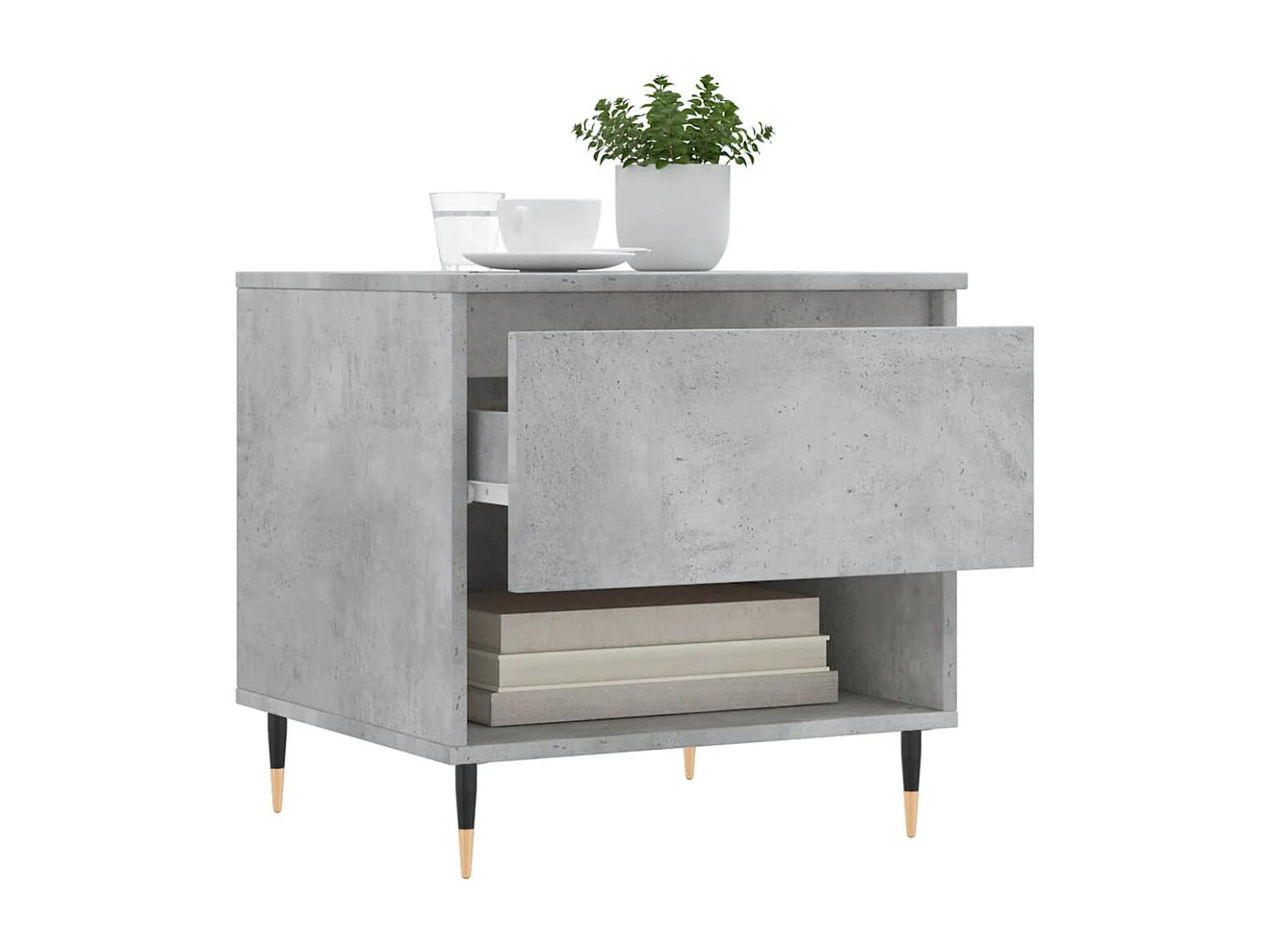 Tables basses 2 pcs gris béton 50x46x50 bois d'ingénierie