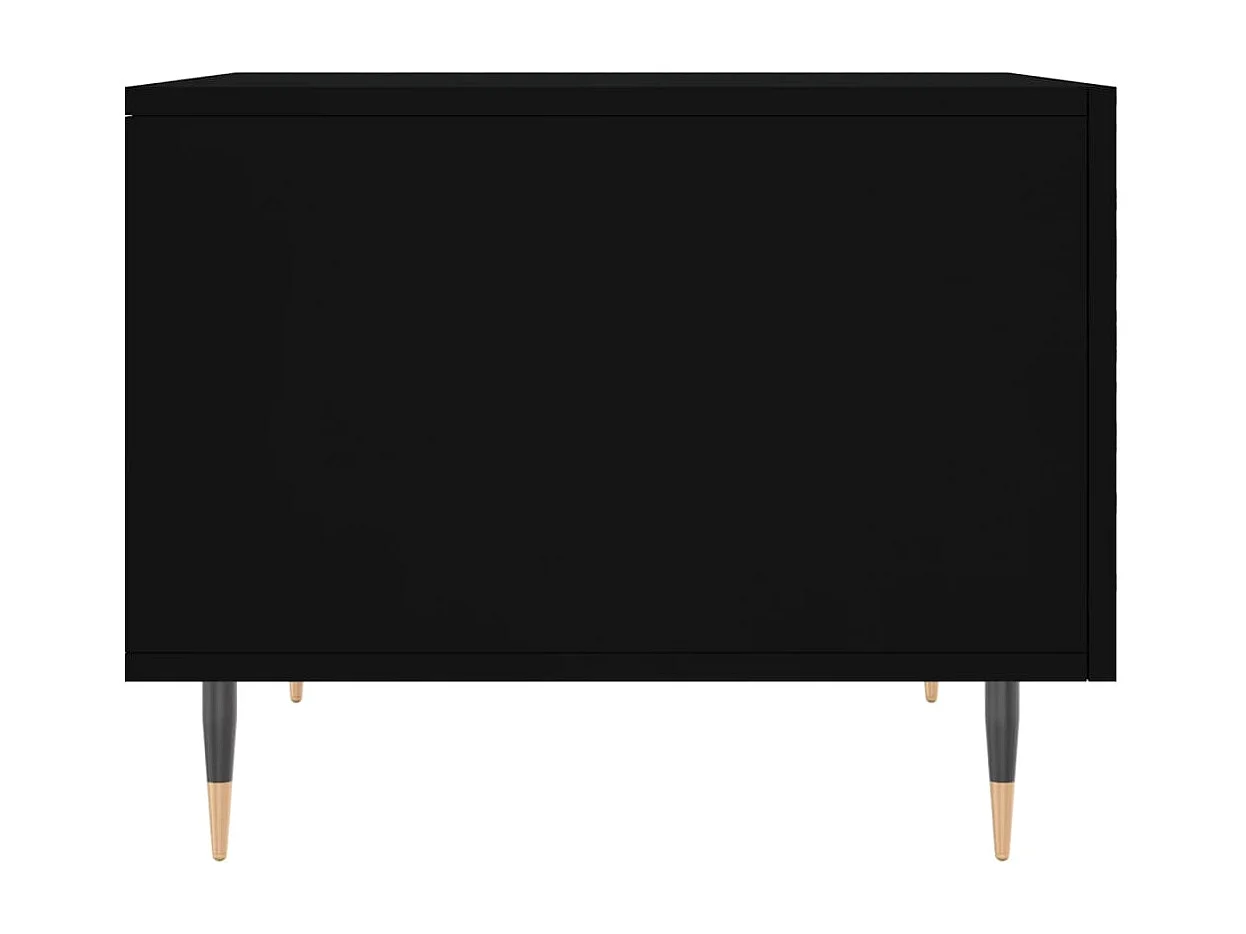 Tables basses 2 pcs noir 50x50x40 bois d'ingénierie