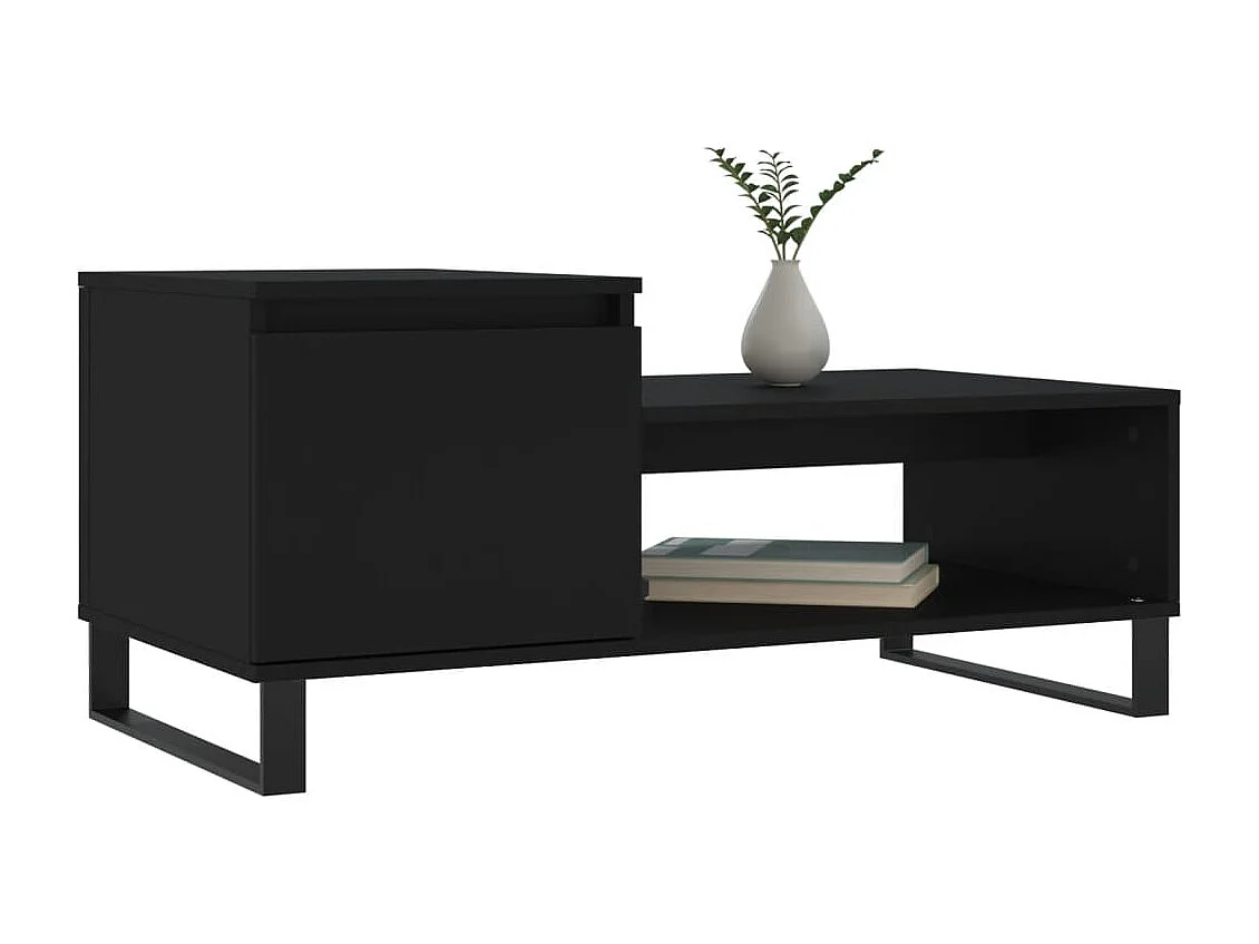 Table basse Noir 100x50x45 Bois d'ingénierie