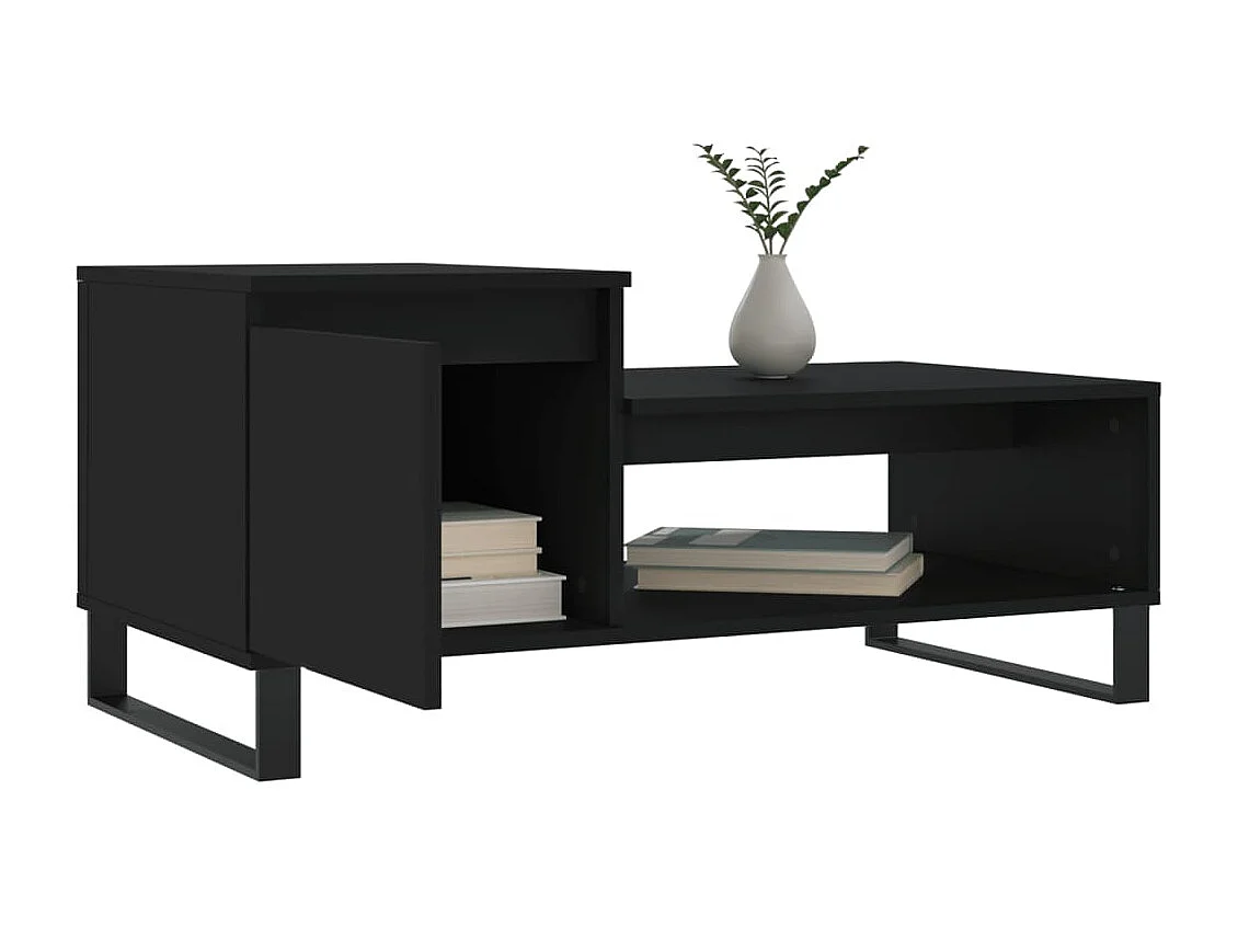 Table basse Noir 100x50x45 Bois d'ingénierie