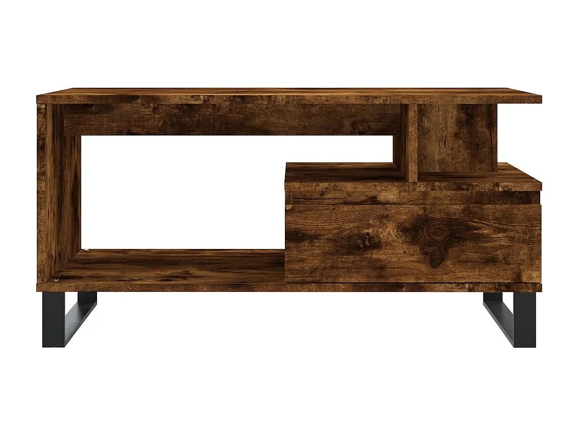 Table basse Chêne fumé 90x49x45 Bois d'ingénierie