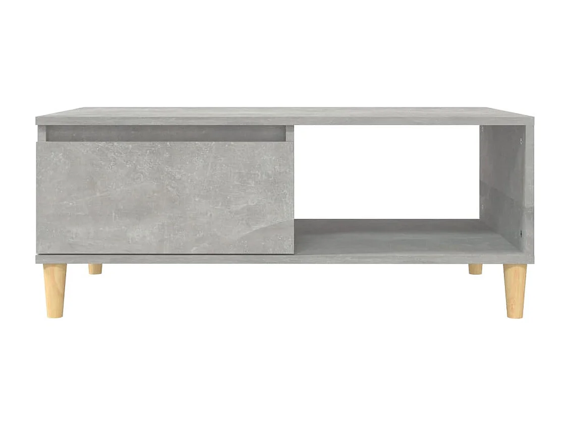 Table basse Gris béton 90x50x36,5 Bois d'ingénierie