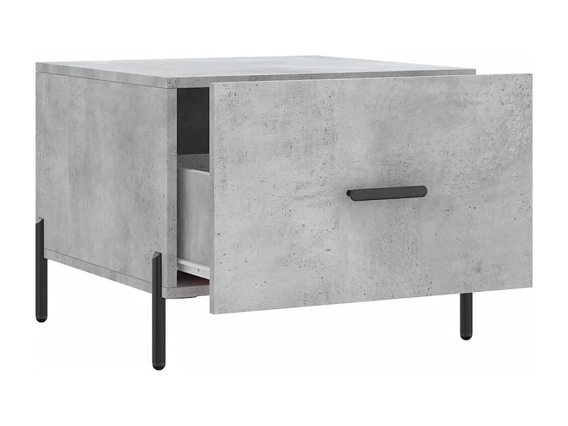 Table basse gris béton 50x50x40 bois d'ingénierie