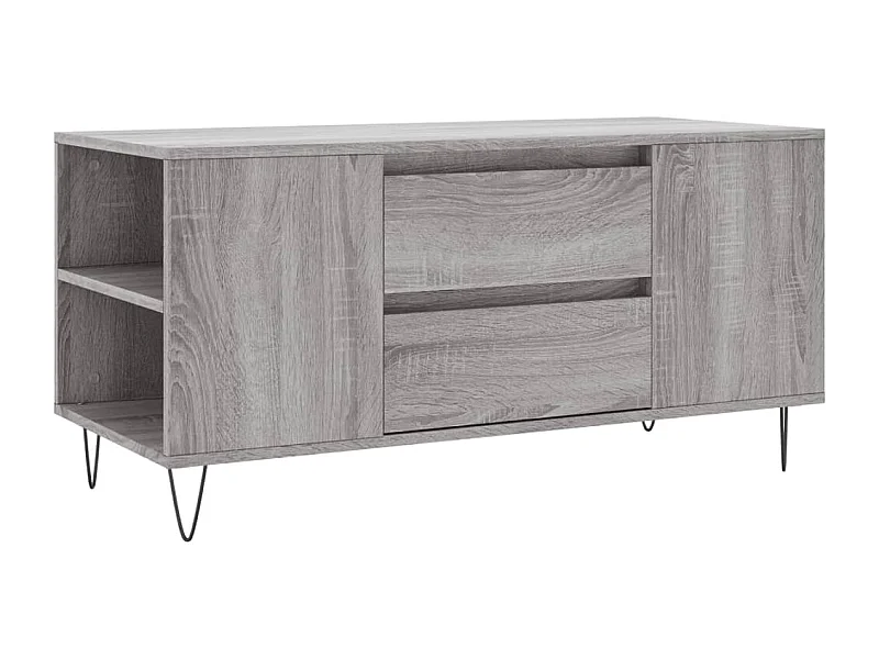 Table basse sonoma gris 102x44,5x50 bois d'ingénierie