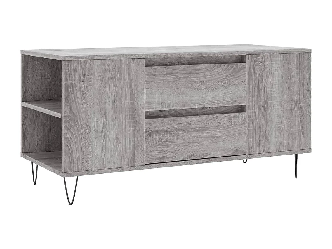 Table basse sonoma gris 102x44,5x50 bois d'ingénierie