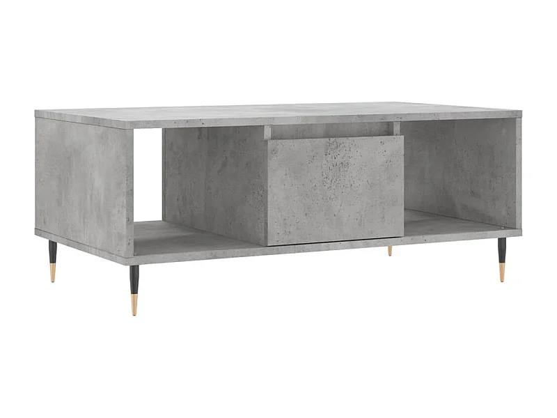 Table basse Gris béton 90x50x36,5 Bois d'ingénierie