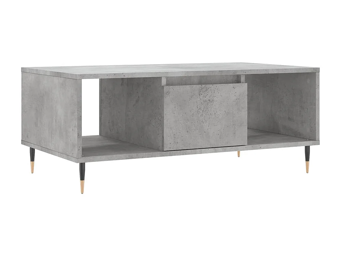 Table basse Gris béton 90x50x36,5 Bois d'ingénierie