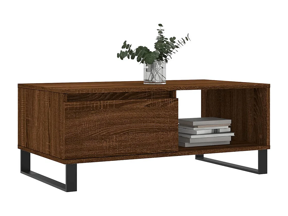Table basse Chêne marron 90x50x36,5 Bois d'ingénierie