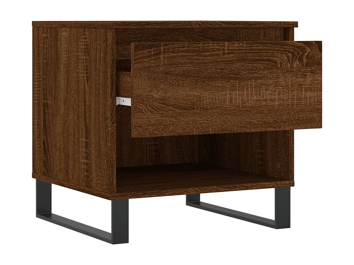 Table basse chêne marron 50x46x50 bois d'ingénierie