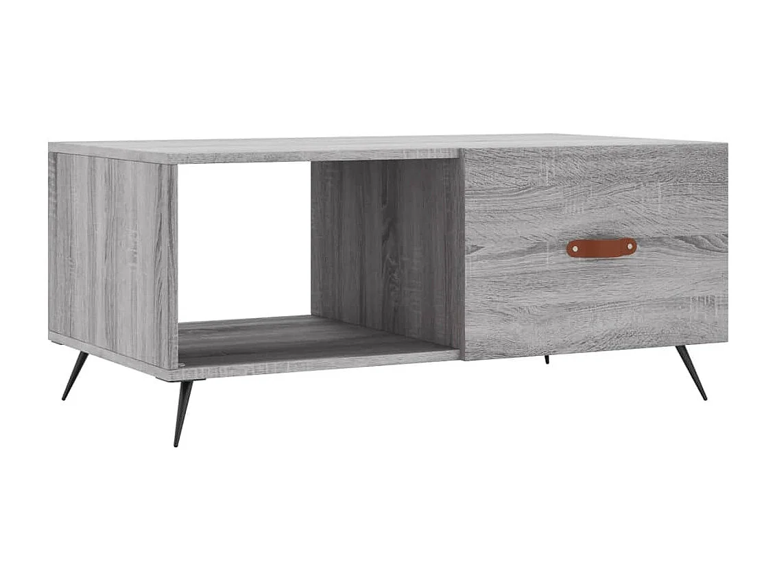 Table basse sonoma gris 90x50x40 bois d'ingénierie