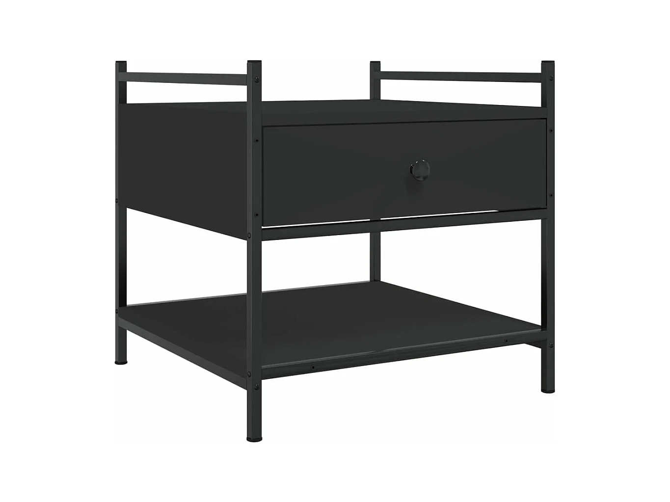 Table basse noir 50x50x50 bois d'ingénierie
