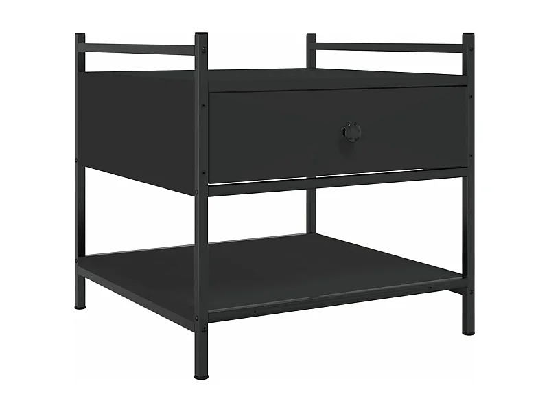 Table basse noir 50x50x50 bois d'ingénierie