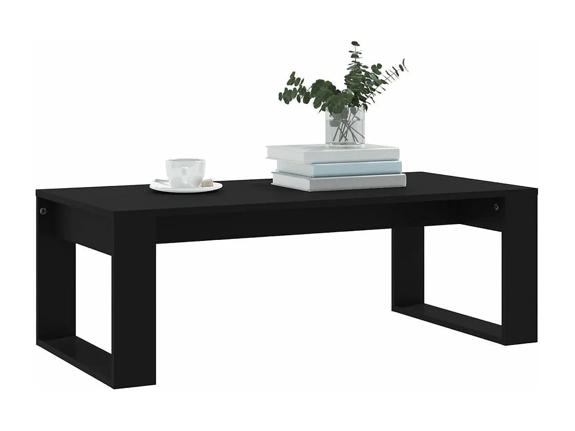Table basse noir 102x50x35 bois d'ingénierie