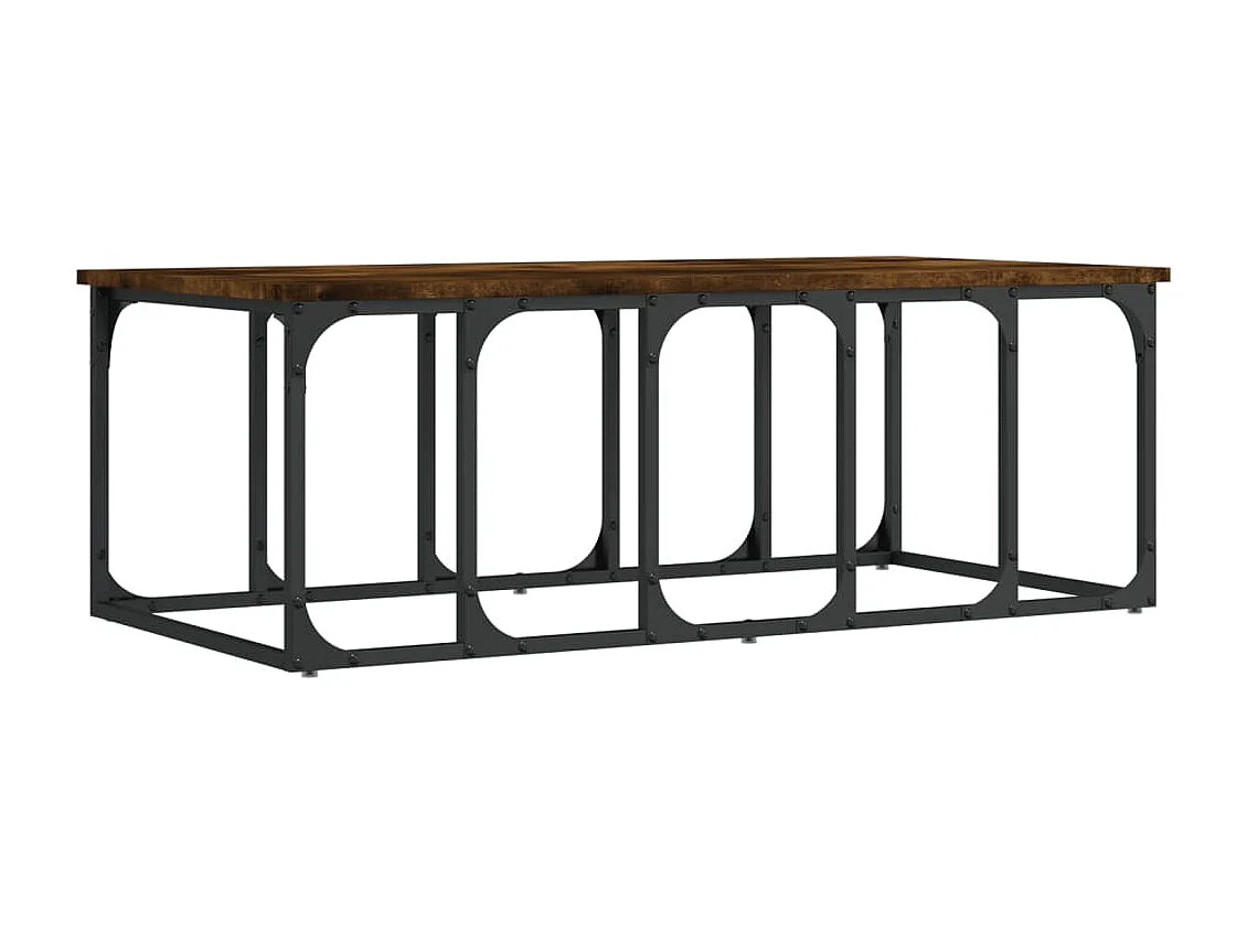 Table basse chêne fumé 100x50x35,5 bois d'ingénierie