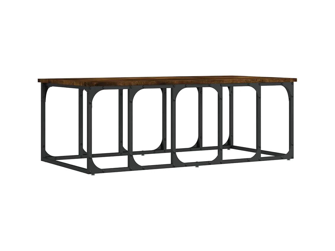 Table basse chêne fumé 100x50x35,5 bois d'ingénierie