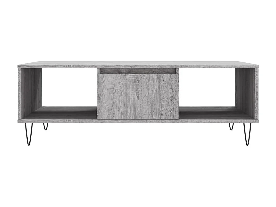 Table basse sonoma gris 104x60x35 bois d'ingénierie