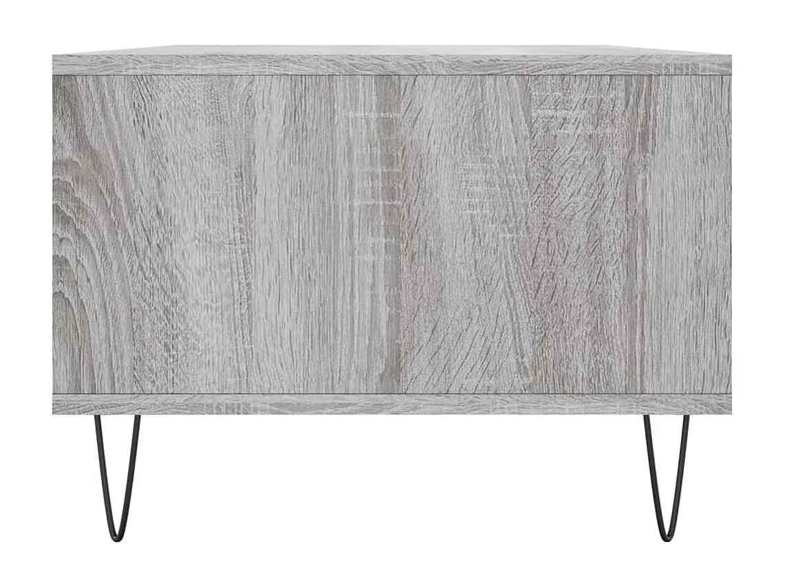 vidaXL Mesa de centro madera contrachapada gris Sonoma 90x50x36,5 cm