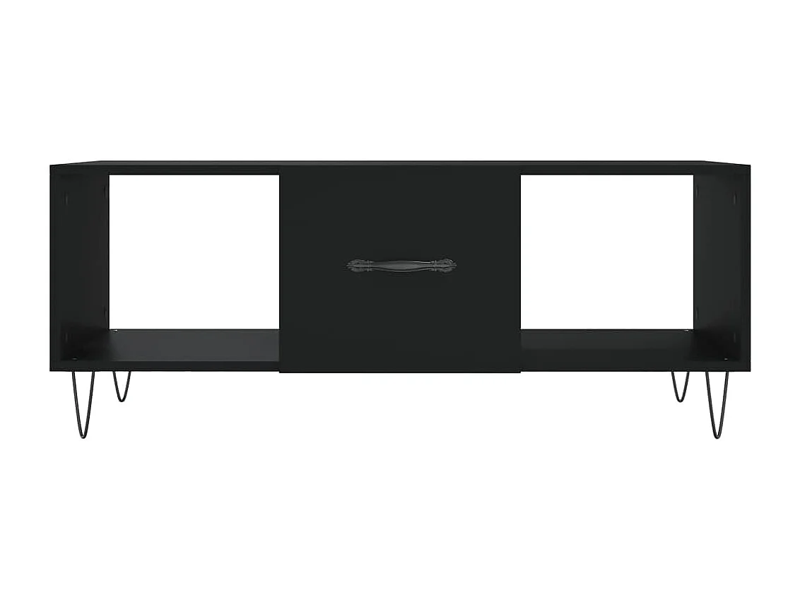 Table basse noir 102x50x40 bois d'ingénierie