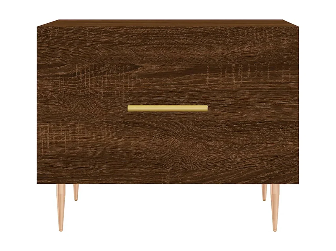 Tables basses 2 pcs chêne marron 50x50x40 bois d'ingénierie