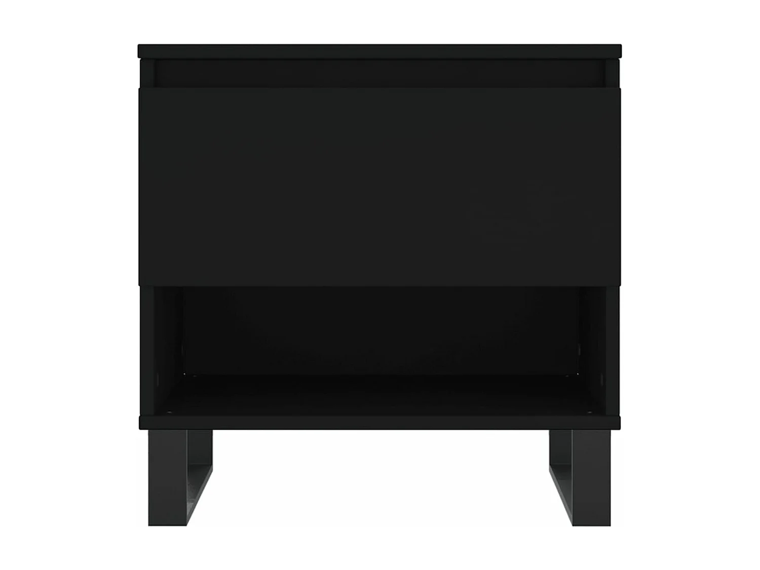 Tables basses 2 pcs noir 50x46x50 bois d'ingénierie