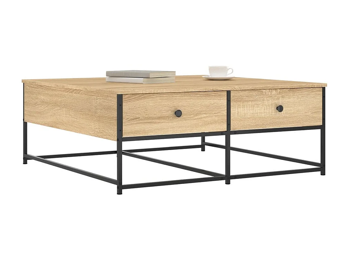 Table basse chêne sonoma 100x99x40 bois d'ingénierie