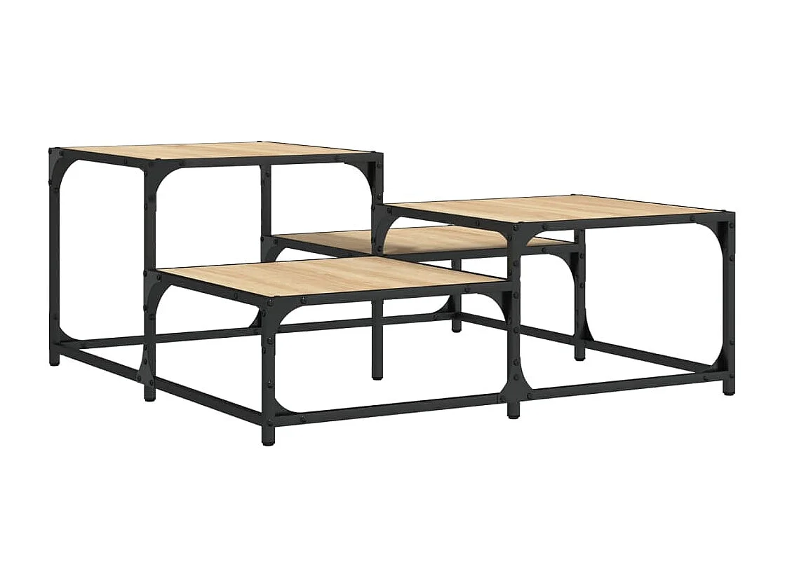 Table basse chêne sonoma 87,5x87,5x40 bois d'ingénierie