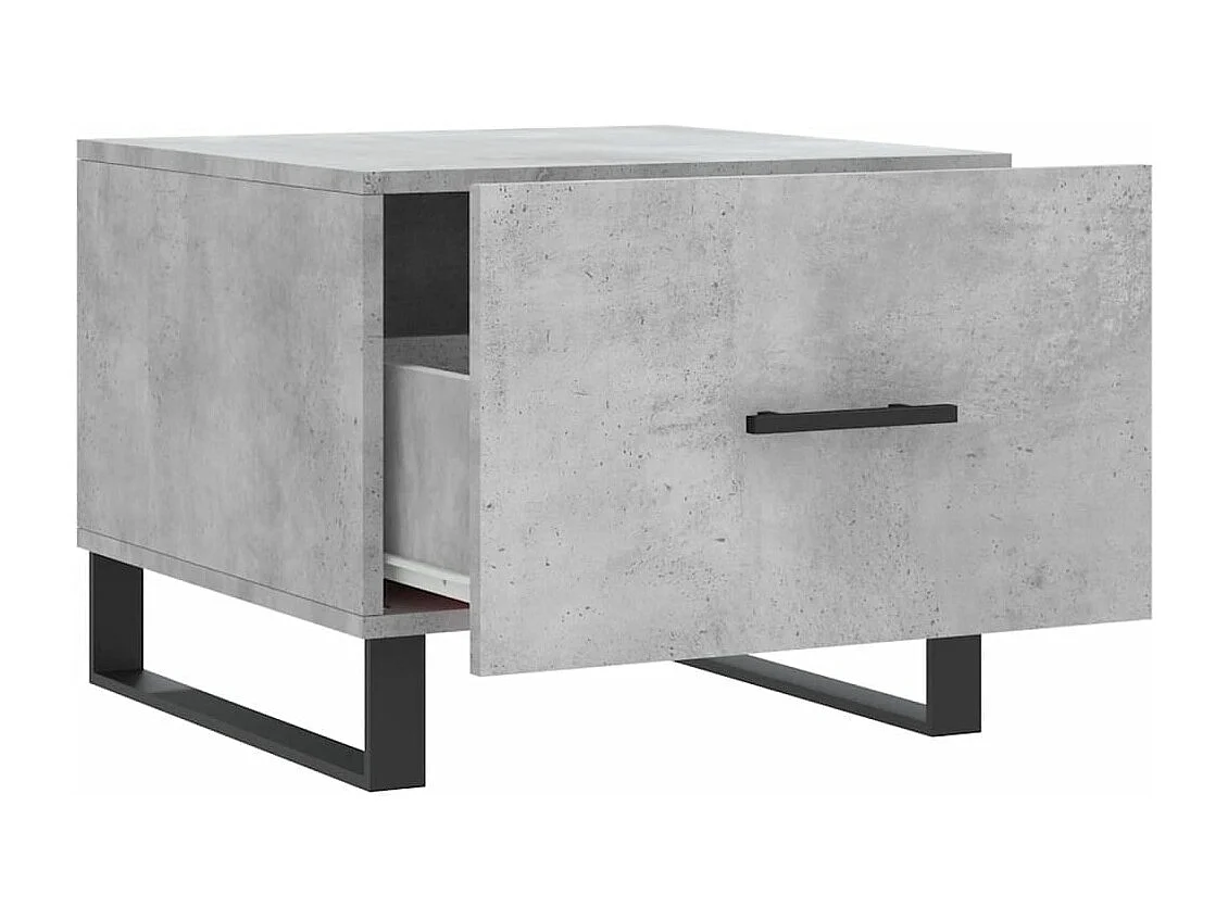 Table basse gris béton 50x50x40 bois d'ingénierie