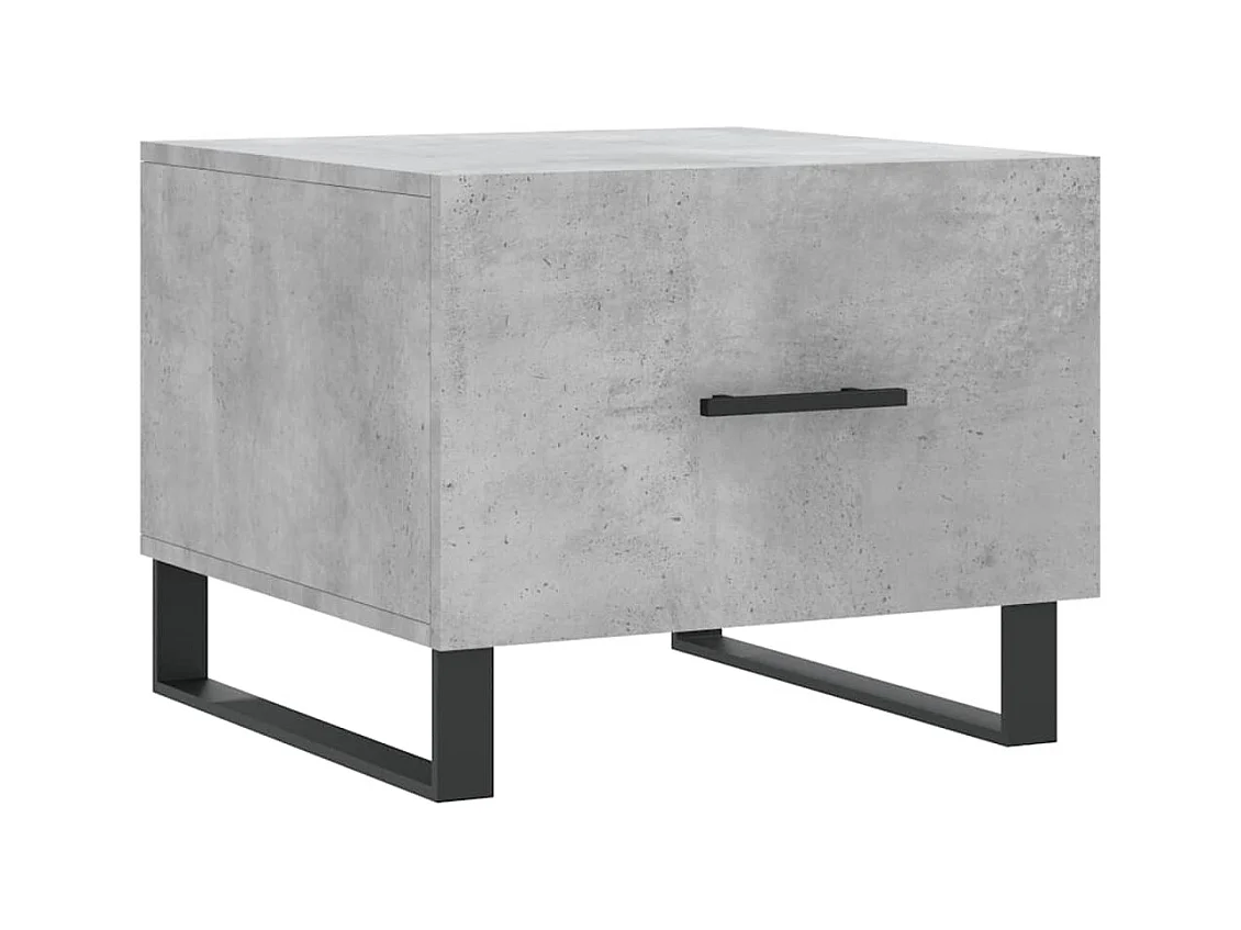 Table basse gris béton 50x50x40 bois d'ingénierie