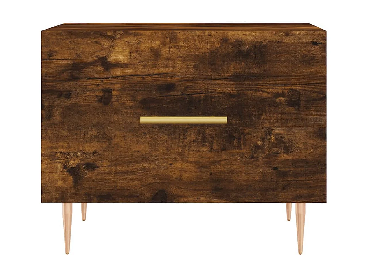 Table basse Chêne fumé 50x50x40 Bois d'ingénierie