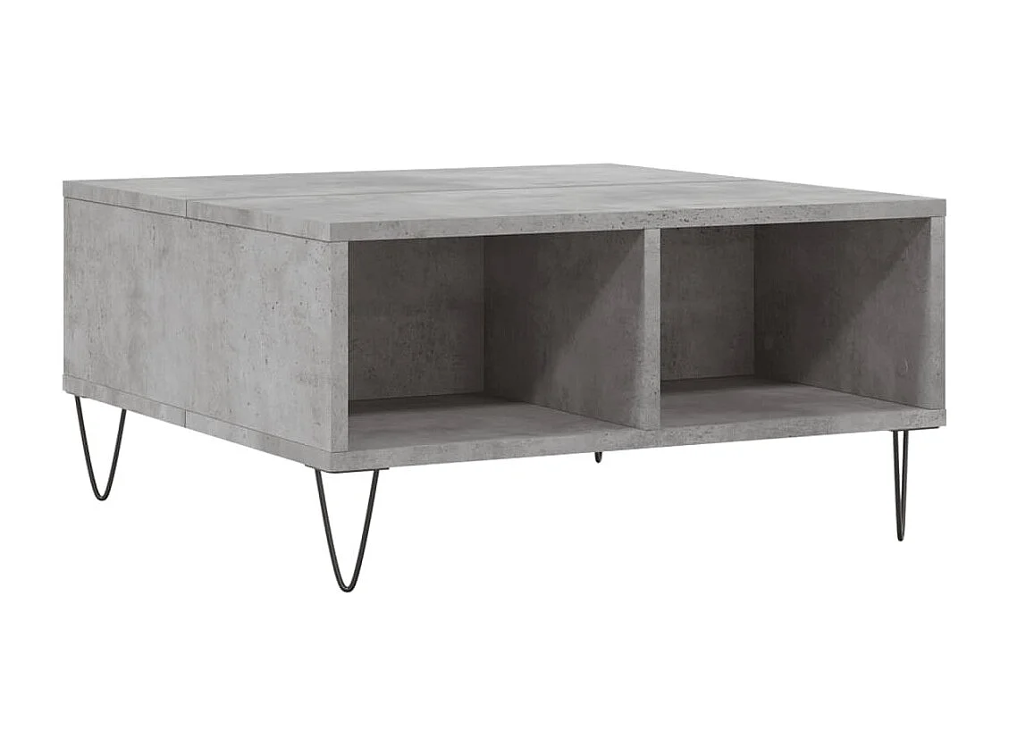 Table basse gris béton 60x60x30 bois d'ingénierie