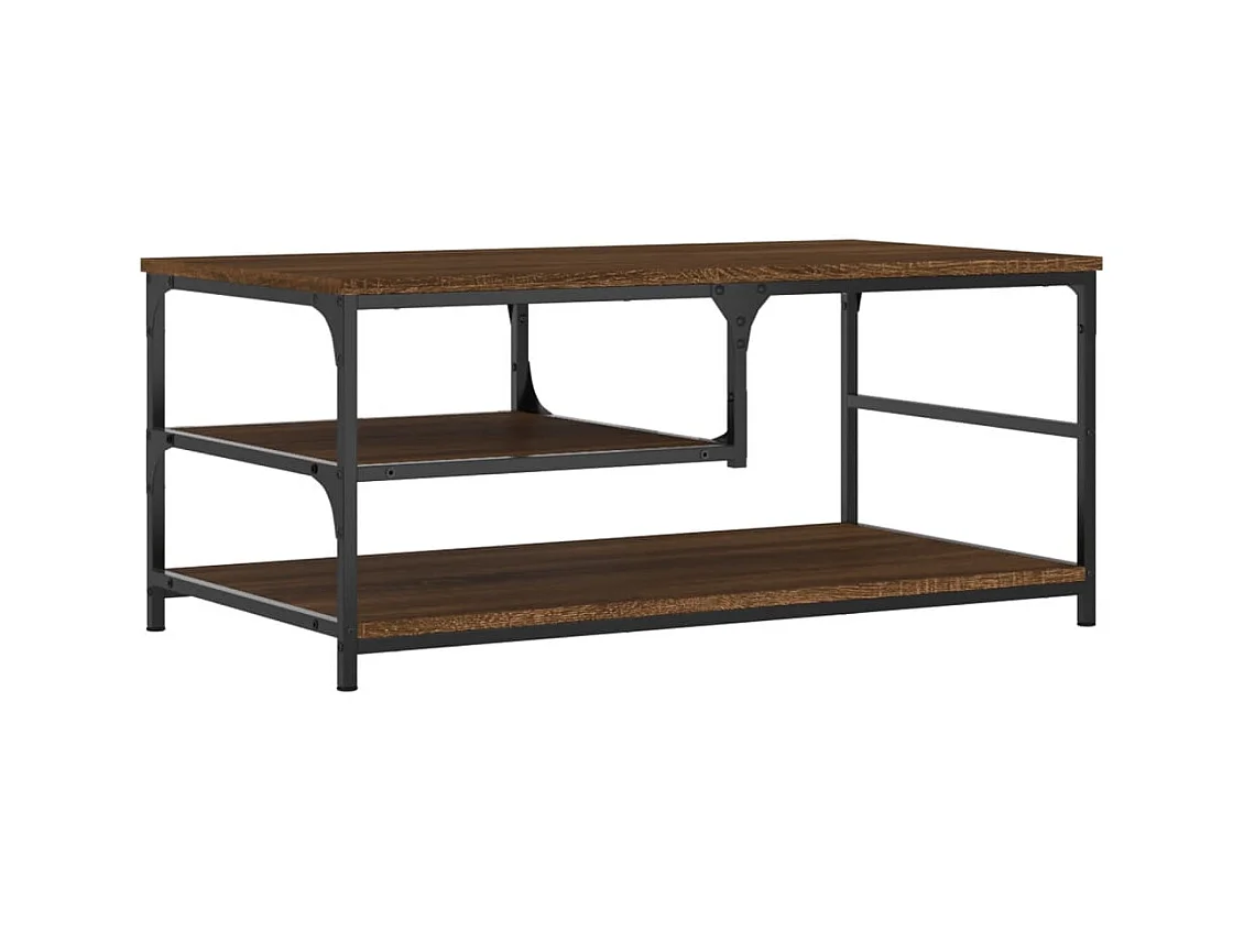 Table basse chêne marron 90x49x40 bois d'ingénierie