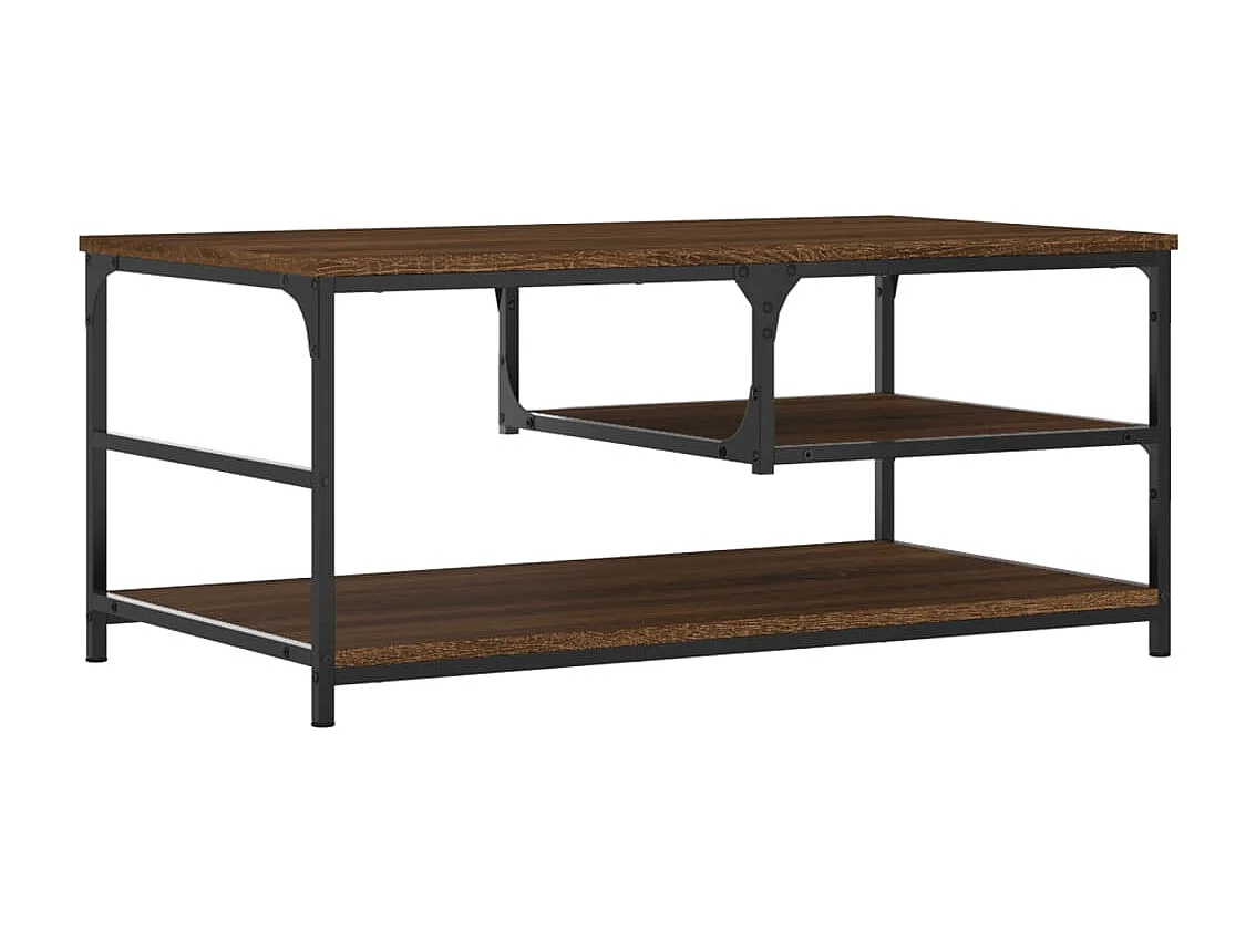 Table basse chêne marron 90x49x40 bois d'ingénierie